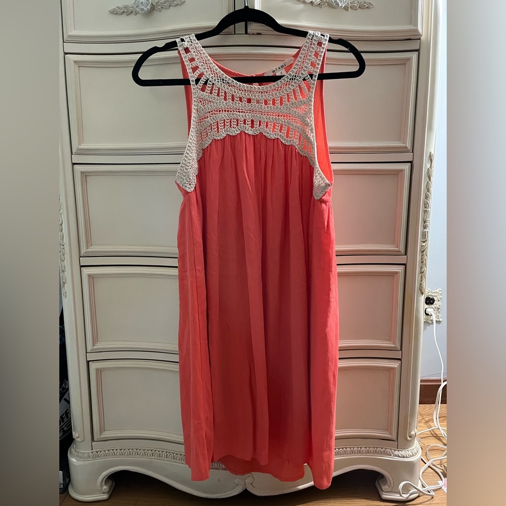 Coral colored dress